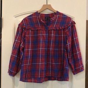 Madewell 3/4 sleeve button down shirt